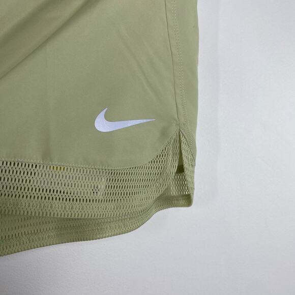 Nike Olive Aura Green Dri-Fit Crew Running Shorts Training Womens Size Small - Picture 4 of 8